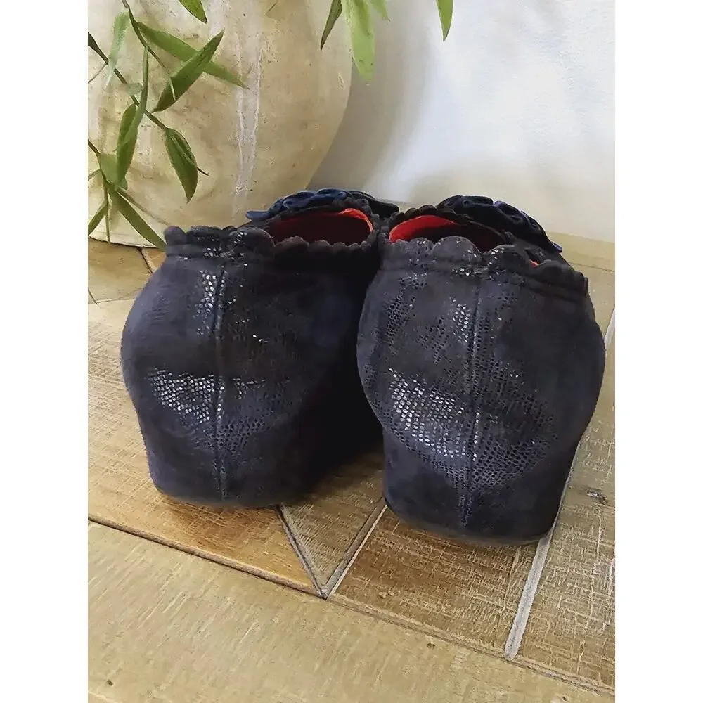FUTABAYA LEATHER SLIP ON WOMENS US 7.5 EU 38 UNIQUE MADE IN ITALY RARE